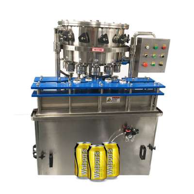 Small Rotary Type Automatic Carbonated Soft Drink Beer Can Filling Machine